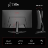 Геймърски монитор KOORUI 27E6QCA, 27" VA QHD (2560 x 1440), 180Hz, Curved, Free-sync, G-sync, Черен | 27E6QCA 9