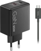 Зарядно Lenovo Dual 65W, USB-C 65W GaN Charger, Черно | G0A6065BEU 2