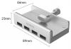 USB хъб Orico MH4PU-SV-BP, 4-портов,  USB 3.0, Сив  3