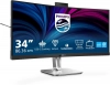 Монитор Philips 34B2U6603CH, 34" Curved, VA, QHD (3440 x 1440), 120Hz, 4ms, Thunderbolt 4, Ethernet (RJ-45), Черен | 34B2U6603CH/00 2