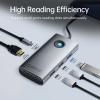 USB хъб Orico 5-in-1 USB-C, 5Gbps, 4K, Сребрист | PW11-5P-GY-EP 2