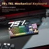 Геймърска механична клавиатура Redragon Kumara, RGB осветление, Red Switch, Черна/Сива | K552LGY-RGB 11