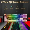 Геймърска механична клавиатура Redragon Kumara, RGB осветление, Red Switch, Черна/Сива | K552LGY-RGB 12