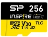Карта памет Silicon Power Inspire 256GB, microSDXC, Class 10, UHS-I U3, V30, A2 + SD Adapter | SP256GBSTXLA2V1NSP 2