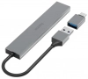 USB хъб Hama 200141, 4-портов, USB 3.2 Gen 1, USB-А/USB-C, Сив 2