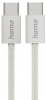 Кабел Hama Fabric, USB-C M/M, 1м, Сив | 201728 1