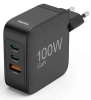 Адаптер за зареждане Hama, GaN, 100W PD, 2 x USB-C, 1 x USB-A, Черен | 201962 1
