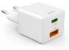 Адаптер за зареждане Hama, 30W PD, QC 3.0, Gan, 1 x USB-C, 1 x USB-A, Бял | 201992 4