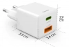 Адаптер за зареждане Hama, 30W PD, QC 3.0, Gan, 1 x USB-C, 1 x USB-A, Бял | 201992 10