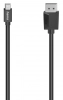 Кабел Hama Mini DisplayPort M /  DisplayPort M 1.2, 4K, 1.50 м, Черен | 200710  1