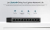 Суич TP-Link LS110P, 10-портов с 8 PoE+ порта, Черен 2