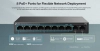 Суич TP-Link LS110P, 10-портов с 8 PoE+ порта, Черен 3