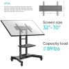 Мобилна стойка за телевизор ONKRON TS1350-B, 32" - 70", до 49 кг, Черна 6