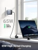 Адаптер за зареждане Ugreen CD296 90409, 65W, USB-A/C с адаптери за US,UK,EU | UG90409 3