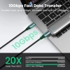Кабел за зареждане Ugreen US355, USB Type-C към USB Type-C, 100W, 1 метър, Черен | US355 80150 5