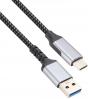 Кабел Vcom, USB-C(м) към USB-A(м), 1м | CU401M-1m 1