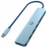 Докинг станция VCom CUE18, 7-in-1, Синя 1