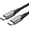 Кабел Vention TAEHF USB Type-C M/M 2.0, PD 100W, QC 4.0, 1м, Черен 1