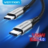 Кабел Vention TAEHF USB Type-C M/M 2.0, PD 100W, QC 4.0, 1м, Черен 2