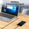 Кабел Vention TAEHF USB Type-C M/M 2.0, PD 100W, QC 4.0, 1м, Черен 3