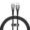 Кабел Baseus CADH000501 Glimmer Series USB-A КЪМ USB-C, 100W, 480Mbps, 2м, Черен 1